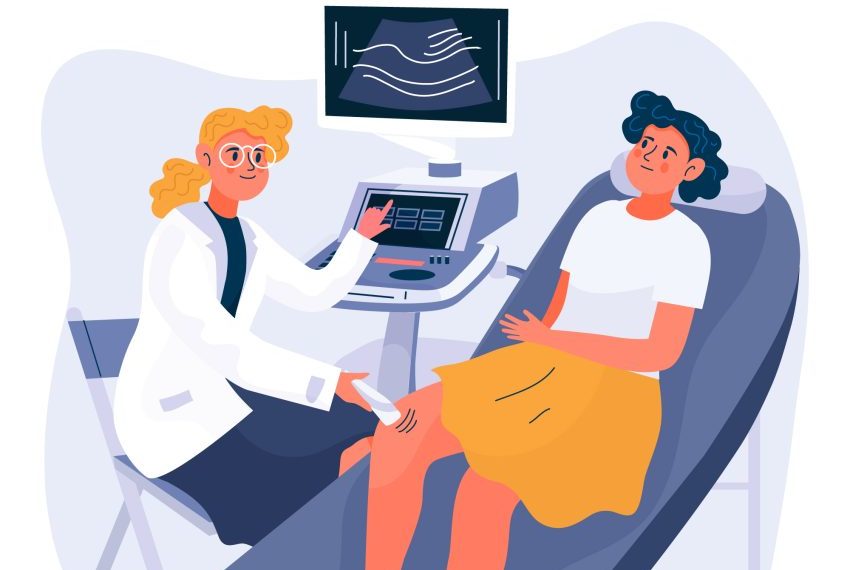 hand-drawn-flat-design-sonography-illustration